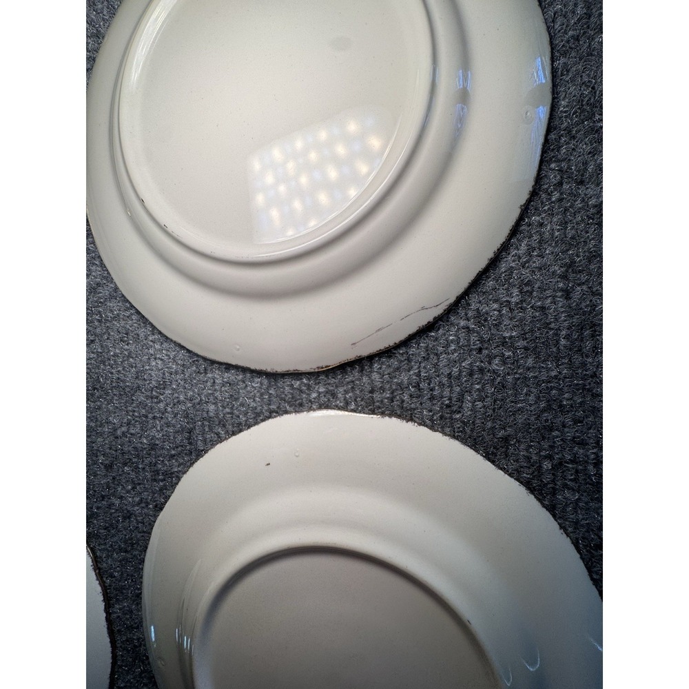 Set Of 6 Canonsburg White Magnolia 22K Gold Plates - Picture 5 of 7